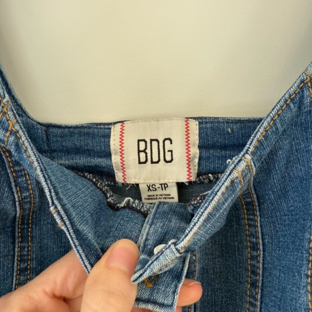 Bdg Isla Denim Button-Front Shift Mini Dress - image 3